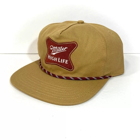 Miller High Life Tan Retro Baseball Rope Cap - Picture 2 of 3